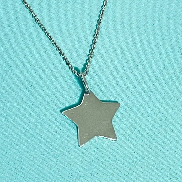 Tiffany RARE Silver Star Pendant Necklace - Picture 3 of 11